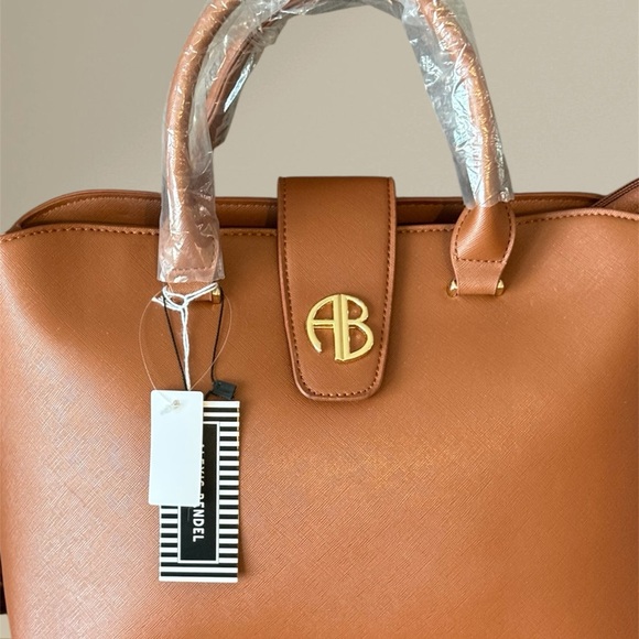 Alexis Bendel Handbags - Anne Klein Cognac Satchel Gold Hardware Crossbody